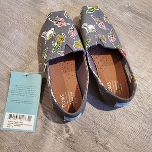 Tom's Forged Iron Grey Rockband Print Shoes